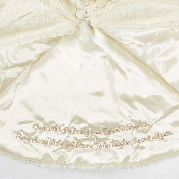 Bunnies By The Bay Storywear Glad Dreams Soft Faux Fur Satin Lined Coat 6-12 M - Picture 3 of 11